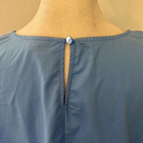 A.N.A blue blouse with faux pearl detail and statement sleeves Size XL - Picture 7 of 9